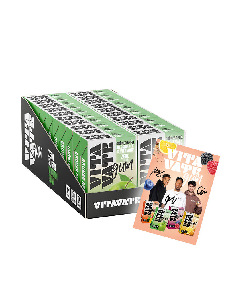 20er-Pack (240 Gums) VitaVate Gum Grüner Apfel