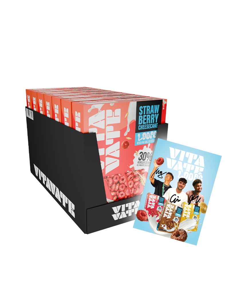 7er-Tray VitaVate Loops Strawberry Cheesecake (7x 330g-Packung)