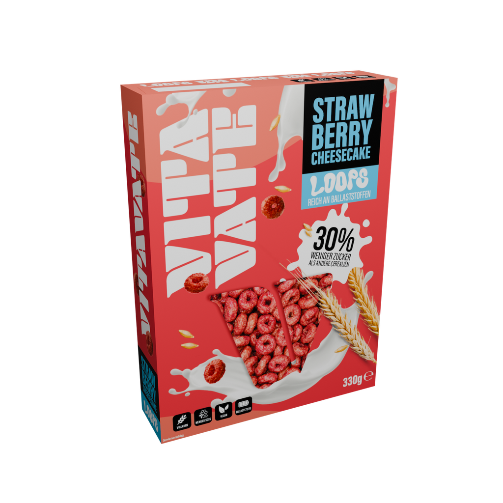 7er-Tray VitaVate Loops Strawberry Cheesecake (7x 330g-Packung)