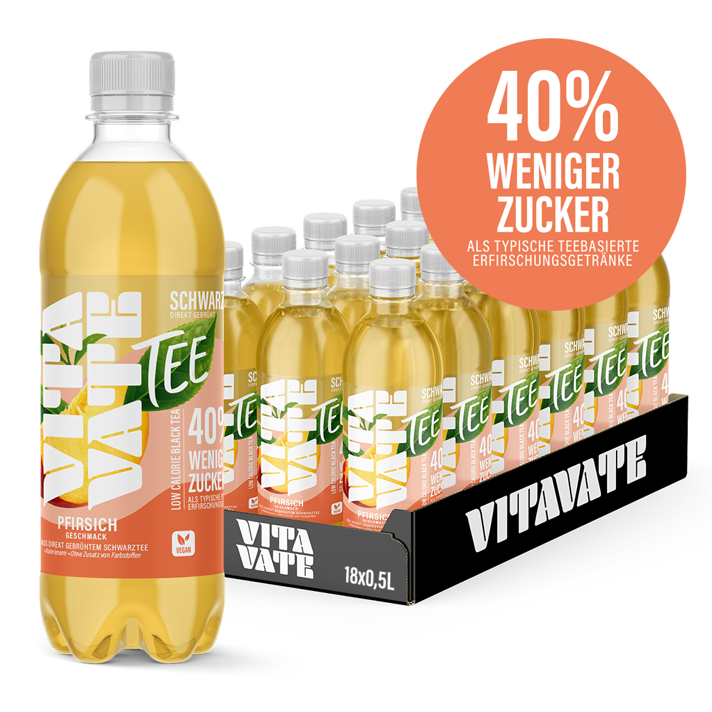 18-er Pack VitaVate Tee Pfirsich